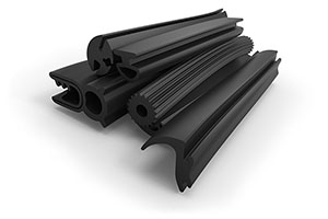 Extruded rubber profile (sealing)